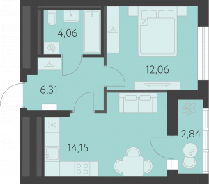 Планировка. 1k,38.0
