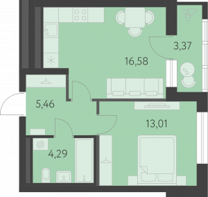 Планировка. 1k,41.0