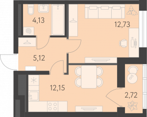 Планировка. 1k,35.5