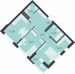 Планировка. 2k,55.5