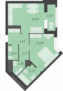 Планировка. 1k,47.2