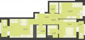 Планировка. 2k,66.4