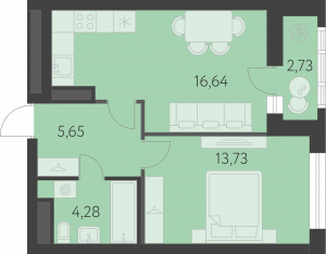 Планировка. 1k,41.7