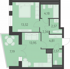 Планировка. 1k,47.5