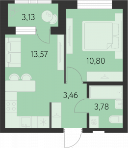 Планировка. 1k,33.2