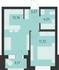 Планировка. 1k,36.1