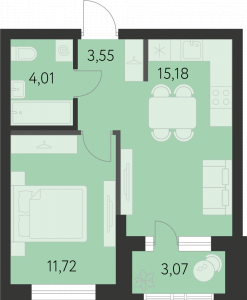 Планировка. 1k,36.1