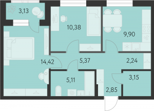 Планировка. 2k,55.0