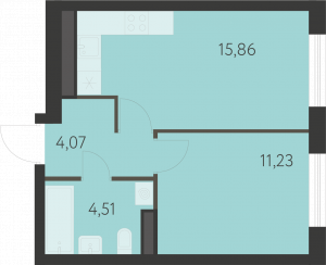 Планировка. 1k,35.3