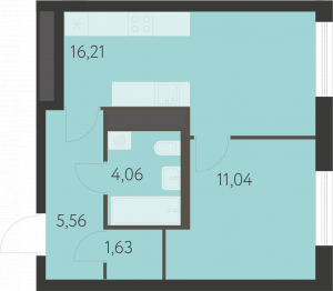 Планировка. 1k,38.2