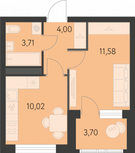 Планировка. 1k,31.2