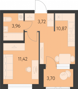 Планировка. 1k,31.8