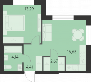 Планировка. 1k,41.2