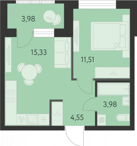 Планировка. 1k,37.4