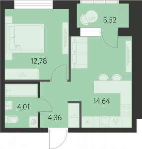 Планировка. 1k,37.6