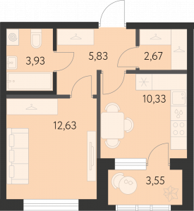 Планировка. 1k,37.2