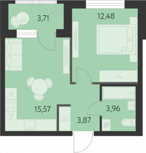 Планировка. 1k,37.7