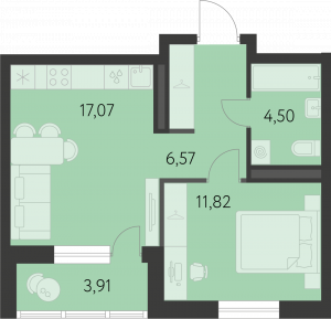 Планировка. 1k,41.9