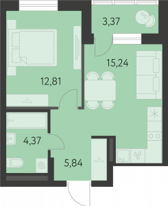 Планировка. 1k,40.0