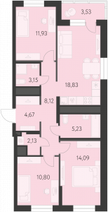 Планировка. 3k,80.7