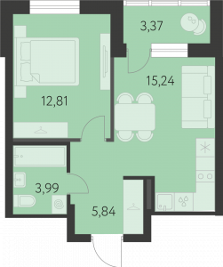 Планировка. 1k,39.6