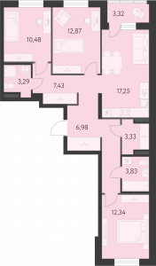 Планировка. 3k,84.5