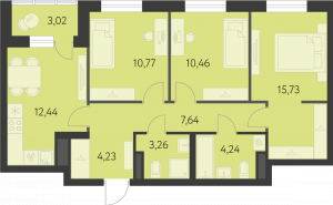 Планировка. 3k,69.8