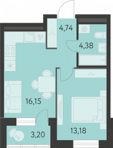 Планировка. 1k,40.1