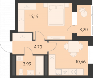 Планировка. 1k,34.9