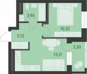 Планировка. 1k,34.1