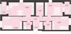 Планировка. 3k,84.5