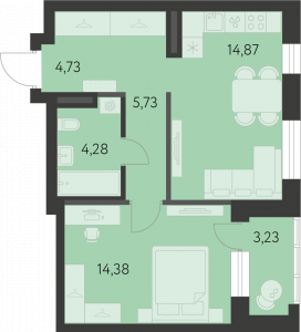 Планировка. 1k,45.1