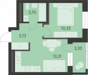 Планировка. 1k,34.1