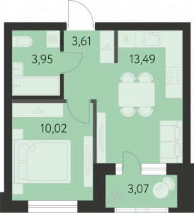 Планировка. 1k,32.6