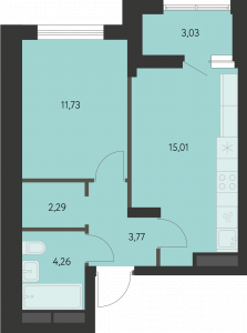 Планировка. 1k,38.6