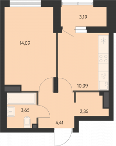 Планировка. 1k,36.2