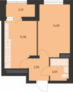 Планировка. 1k,36.2