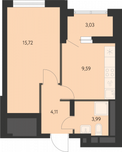 Планировка. 1k,34.9