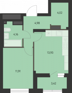 Планировка. 1k,40.7